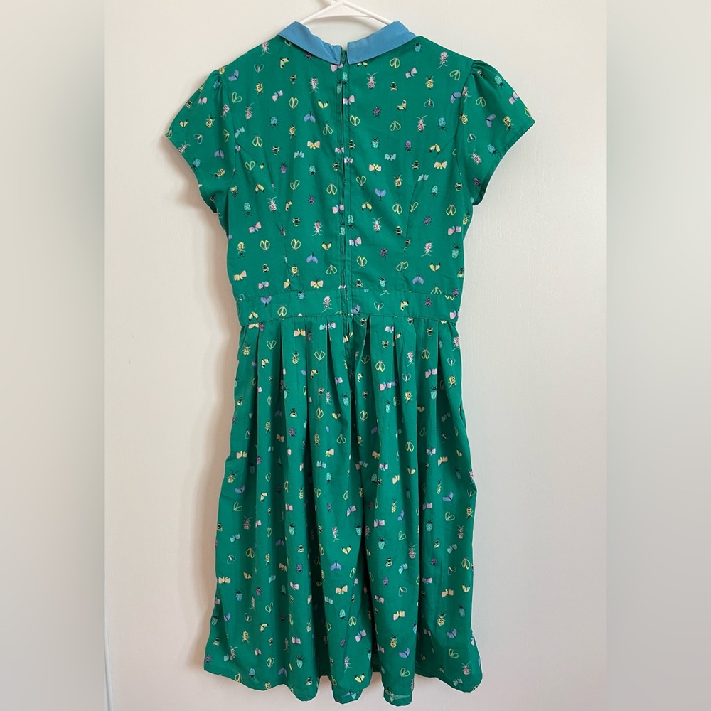 ModCloth Original Take Bug Insect Print Collared Dress | Size M - Picture 5 of 10